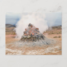 Fumarole, Hverir Geothermisch gebied, IJsland Briefkaart