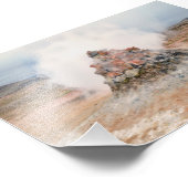 Fumarole, Hverir Geothermisch gebied, IJsland Foto Afdruk (Hoek)
