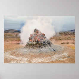 Fumarole, Hverir Geothermisch Gebied, IJsland  Poster