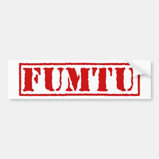 FUMTU BUMPERSTICKER (Voorkant)