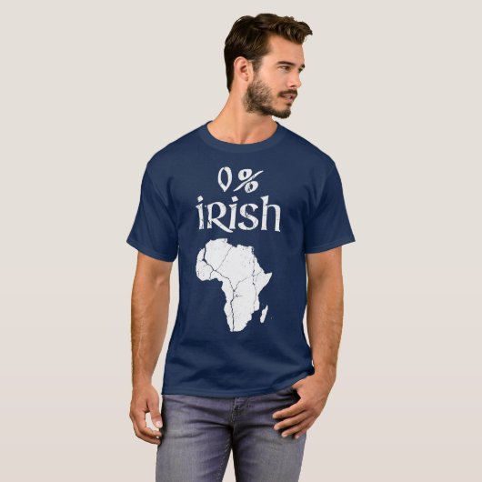 Fun 0 % Irish African Apparel St Patricks T-shirt (Voorkant volledig)