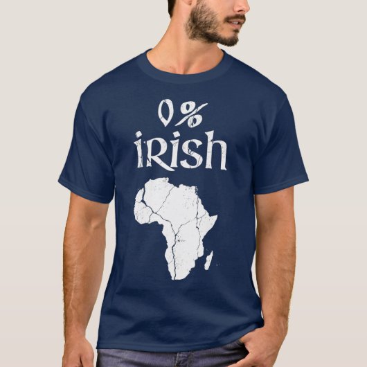 Fun 0 % Irish African Apparel St Patricks T-shirt (Voorkant)