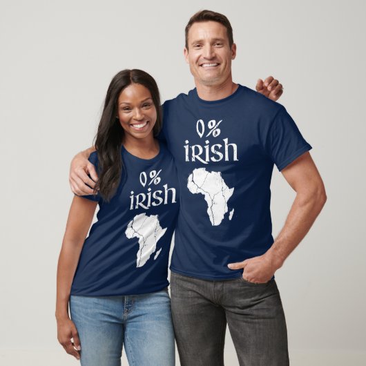 Fun 0 % Irish African Apparel St Patricks T-shirt (Unisex)