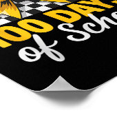 Fun 100 Days Teacher Celebration School Clroom Sty Poster (Hoek)