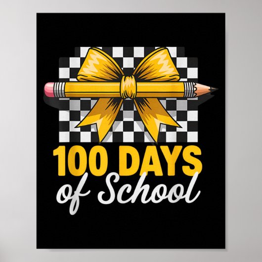 Fun 100 Days Teacher Celebration School Clroom Sty Poster (Voorkant)