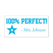 Fun "100% PERFECT!" + Rubberstempel van leraar Zelfinktende Stempel (Design)
