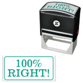 Fun "100% RECHTS!" Schoolleraar Rubber Stamp Zelfinktende Stempel (In situ)
