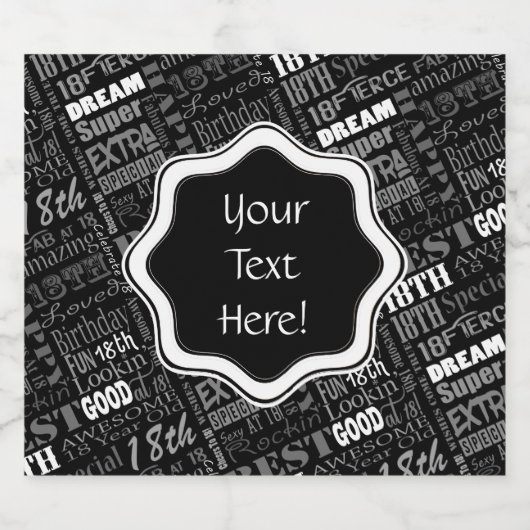 Fun 18th Birthday Party Favors Personalized Bier Etiket (Enkel label)