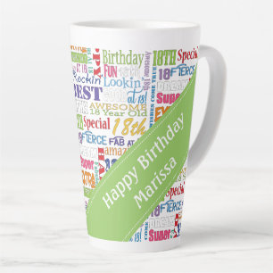 Fun 18th Birthday Party Favors Personalized Latte Mok