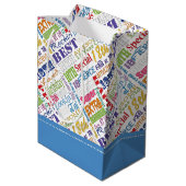 Fun 18th Birthday Party Favors Personalized Medium Cadeauzakje (Achterkant Gekanteld)