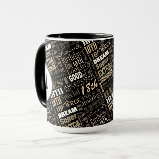 Fun 18th Birthday Party Favors Personalized Mok (Voorkant links)
