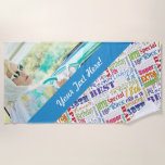 Fun 18th Birthday Party Favors Personalized Strandlaken<br><div class="desc">Unieke en speciale typografie, het 18e decor van het verjaardagsfeest en geschenken. De tekst is 18 jaar oud en fel. Geweldig op 18 jaar, geweldig op 18e verjaardag, extra speciale 18e verjaardag, gelukkige 18e verjaardag, op 18e verjaardag, goed op 18 jaar en verbluffende 18e verjaardag. Verkrijgbaar in heldere kleurrijke tekst...</div>