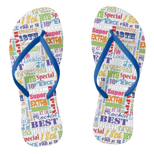 Fun 18th Birthday Party Favors Personalized Teenslippers (Voetbed)