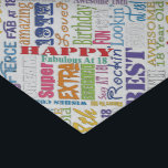 Fun 18th Birthday Party Favors Personalized Tissuepapier<br><div class="desc">Unieke en speciale typografie, het 18e decor van het verjaardagsfeest en geschenken. De tekst omvat heftig en fab bij 18. geweldig op 18, geweldig 18e verjaardagsfeestje, extra speciale 18e verjaardag, gelukkige 18e verjaardag, op 18e verjaardag, goed op 18, en verbluffende 18e verjaardag. Verkrijgbaar in heldere kleurrijke tekst in geel, roze,...</div>