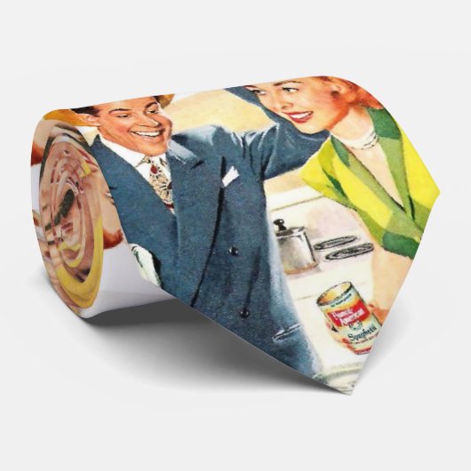 Fun. 1940 Retro Collage Stropdas (Opgerold)