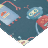 Fun 1950s Style Retro Robot Pattern Dark Tafelkleed (Gekanteld)