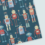 Fun 1950s Style Retro Robot Pattern Dark Tafelkleed<br><div class="desc">Kute en handige robots met een retro-stijl uit de jaren 50. Oma heeft dit waarschijnlijk in zijn schuur gemaakt. Kunstmatige intelligentie,  maar niet op een enge manier.</div>