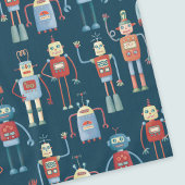 Fun 1950s Style Retro Robot Pattern Dark Tafelkleed