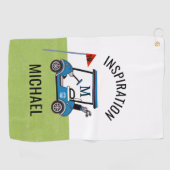 Fun 19th Hole Custom Cart Personalized  Golfhanddoek (Horizontaal)