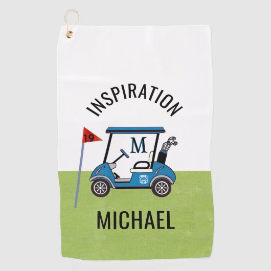 Fun 19th Hole Custom Cart Personalized  Golfhanddoek (Voorkant)