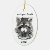 Fun 2020 Covid was uw handen in de wasbak Keramisch Ornament (Links)