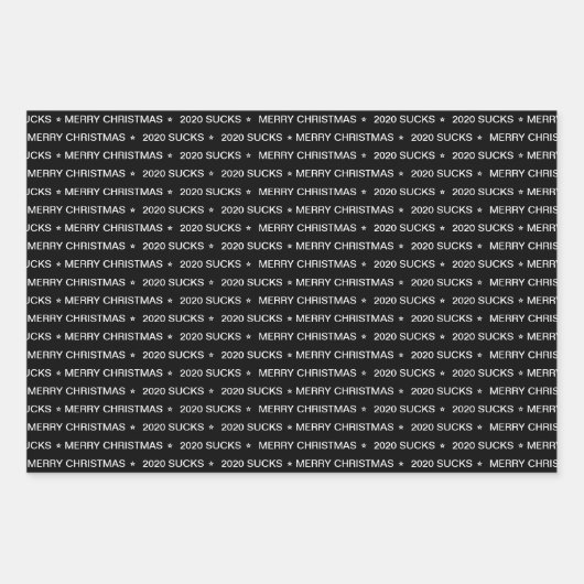 Fun 2020 Sucks Merry Black Inpakpapier Vel (Voorkant)