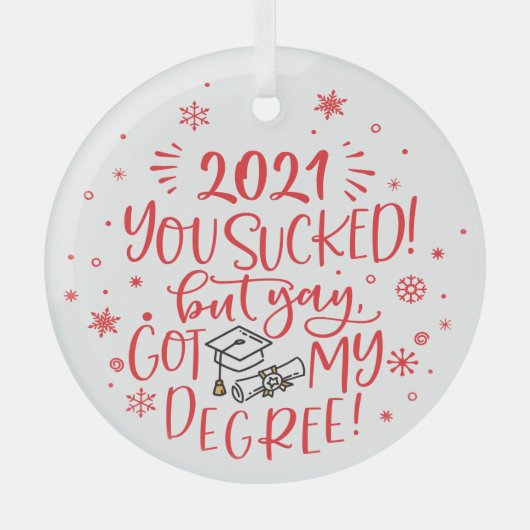 Fun 2022 is opgezogen, maar je hebt mijn graadmete glas ornament (Voorkant)