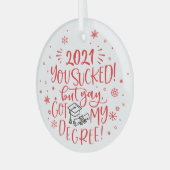 Fun 2022 is opgezogen, maar je hebt mijn graadmete glas ornament (Voorkant links)