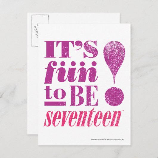 Fun 2 B 17-Purple Briefkaart (Voorkant / Achterkant)