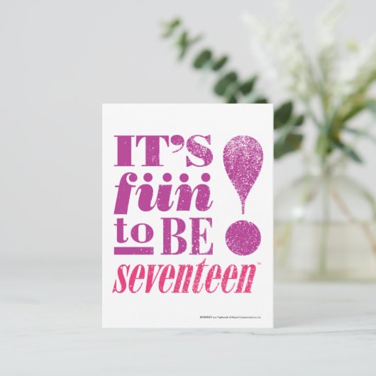 Fun 2 B 17-Purple Briefkaart (Staand voorkant)