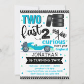 Fun 2nd Birthday Race Car Driver Kaart (Voorkant)