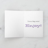 Fun, 30ste verjaardag, grote paarse, zwarte tekst, kaart (Binnen)