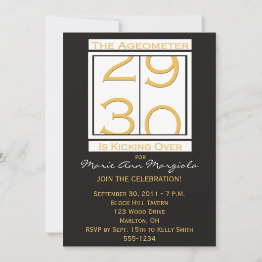 Fun 30th Birthday Party Invitation Kaart (Voorkant)