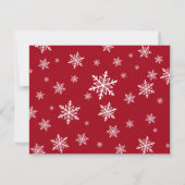 Fun 3 Foto Collage Red Bauble Ornament Holiday Kaart (Achterkant)