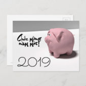 Fun 3D Pig douane Jaar Groet in Vietnamees HPc Briefkaart (Voorkant / Achterkant)