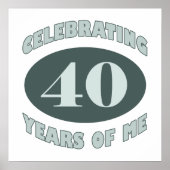 Fun 40th Birthday Gifts Poster (Voorkant)