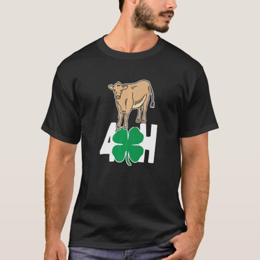 Fun 4 H Love Koeien Cattle T-shirt (Voorkant)