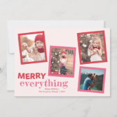 Fun 4 Photo Merry Alles roze Feestdagenkaart (Voorkant)