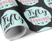 Fun 50 en Fabulous Birthday Gift Wrap Cadeaupapier (Rol Hoek)