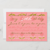 Fun, 50e verjaardag Uitnodiging (Achterkant)