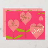 Fun, 50e verjaardag Uitnodiging (Voorkant / Achterkant)