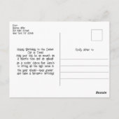 Fun 50s  Retro Jukebox, Verjaardag Briefkaart (Achterkant)