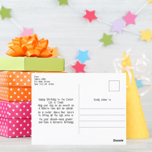 Fun 50s  Retro Jukebox, Verjaardag Briefkaart