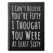 Fun 50th Birthday Gifts Fifty Unique Simple Humor Notitieboek (Voorkant)