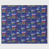 Fun 55th Birthday Party Personalized Monogram Cadeaupapier (Vlak)