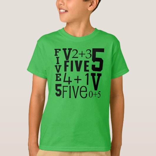 FUN 5 BIRTHDAY-T-shirt T-shirt (Voorkant)
