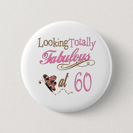 Fun 60th Birthday Gifts Ronde Button 5,7 Cm (Voorkant)
