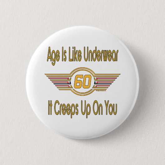 Fun 60th Birthday Gifts Ronde Button 5,7 Cm (Voorkant)