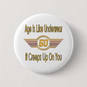 Fun 60th Birthday Gifts Ronde Button 5,7 Cm
