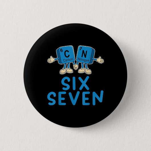 Fun 67 Meme Six Seven Funny Science Teacher Period Ronde Button 5,7 Cm (Voorkant)